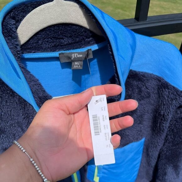 J Crew Superplush Sherpa Fleece Full Zip Jacket NWT - Picture 4 of 6